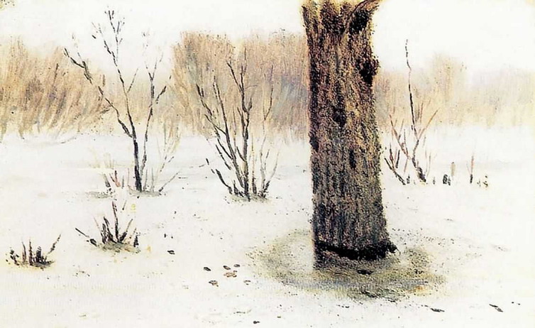 1890-1895 Куинджи А.И. Зима. Оттепель.. Интерактивная галерея. Архип  Иванович Куинджи